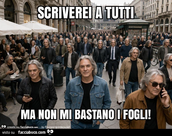 Scriverei a tutti ma non mi bastano i fogli