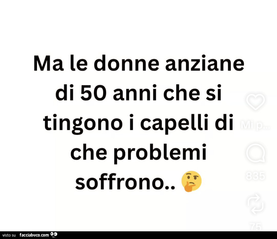 Ma le donne anziane di 50 anni che si tingono i capelli di che problemi soffrono