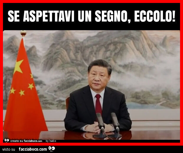 Se aspettavi un segno, eccolo