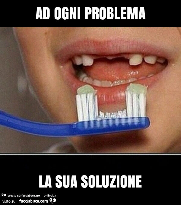 Ad ogni problema la sua soluzione
