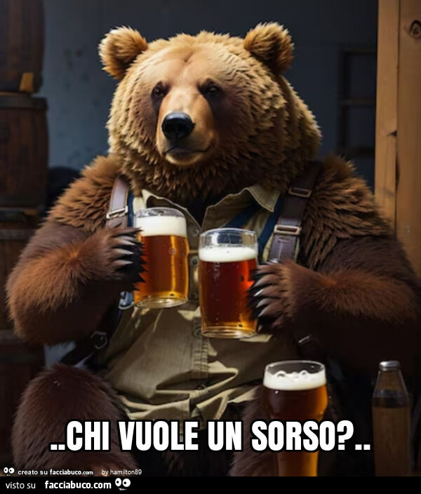 Chi vuole un sorso?