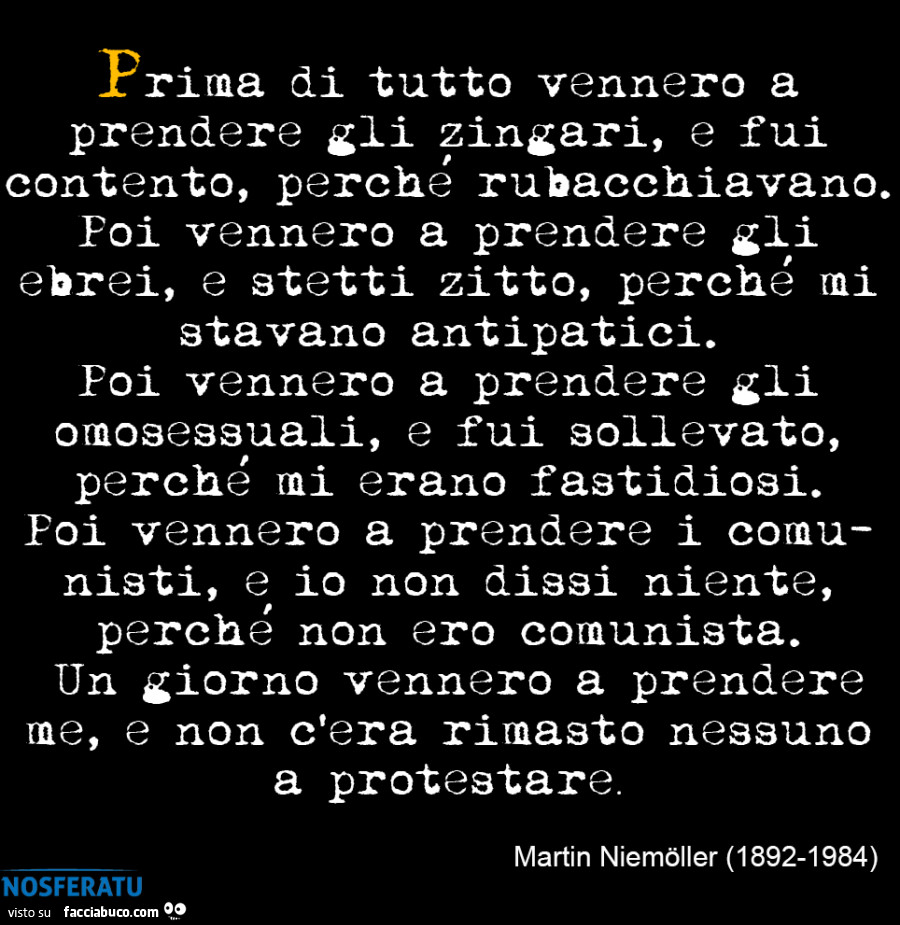 Prima di tutto… (Martin Niemรถller)