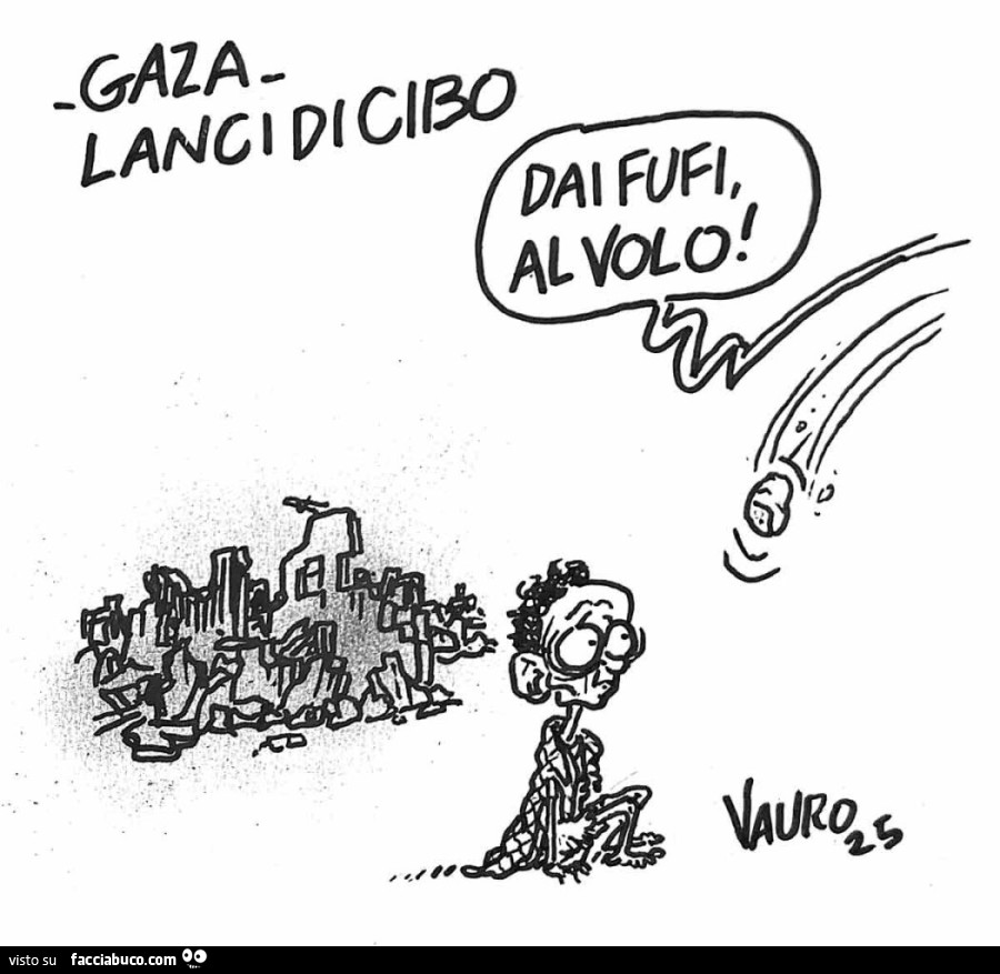 Gaza lanci di cibo. Dai fufi al volo