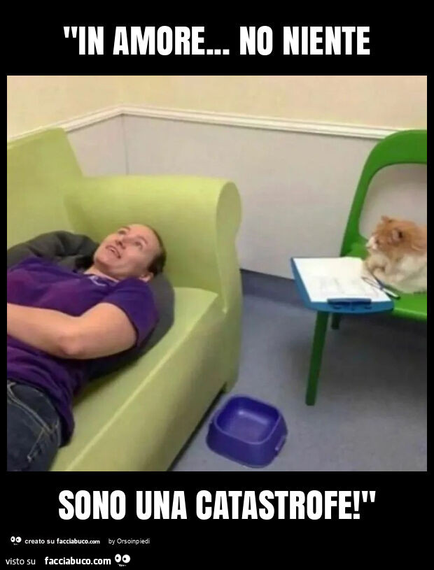"in amore&hellip; no niente sono una catastrofe! "