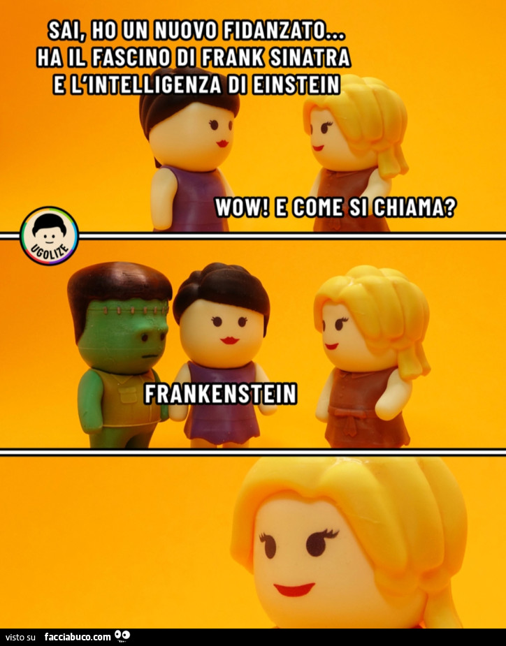 Sai, ho un nuovo fidanzato… ha il fascino di Frank Sinatra e l'intelligenza di Einstein. Frankenstein