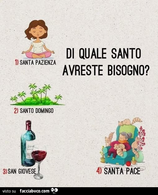 Di quale santo avreste bisogno?