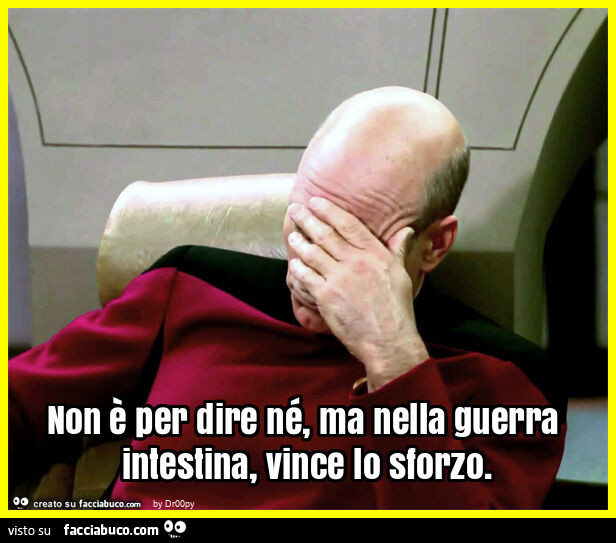 Non รจ per dire nรฉ, ma nella guerra intestina, vince lo sforzo