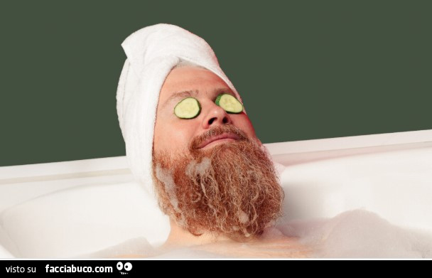 Maschera di bellezza maschile, relax