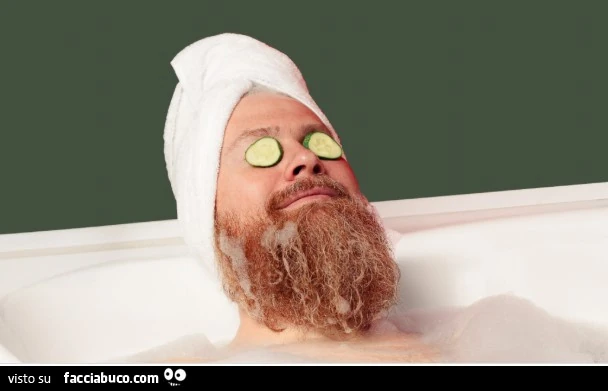 Maschera di bellezza maschile, relax