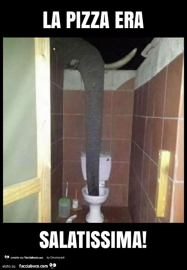 La pizza era salatissima