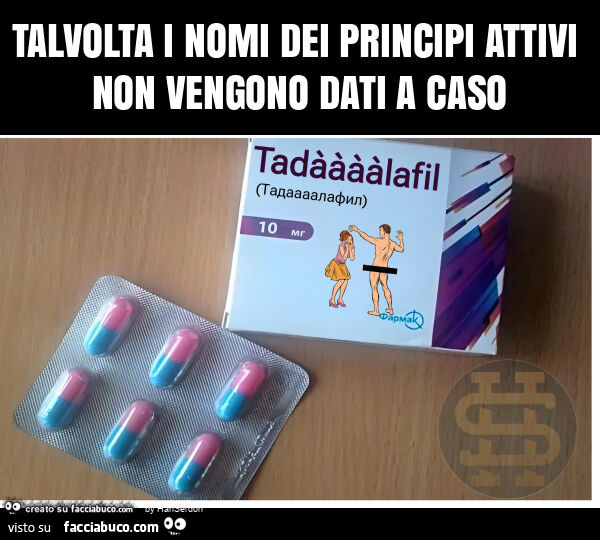 Talvolta i nomi dei principi attivi non vengono dati a caso