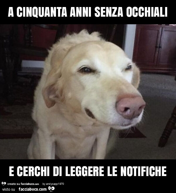 A cinquanta anni senza occhiali e cerchi di leggere le notifiche