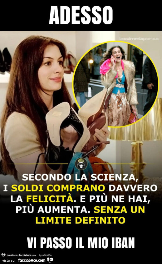 Adesso vi passo il mio iban