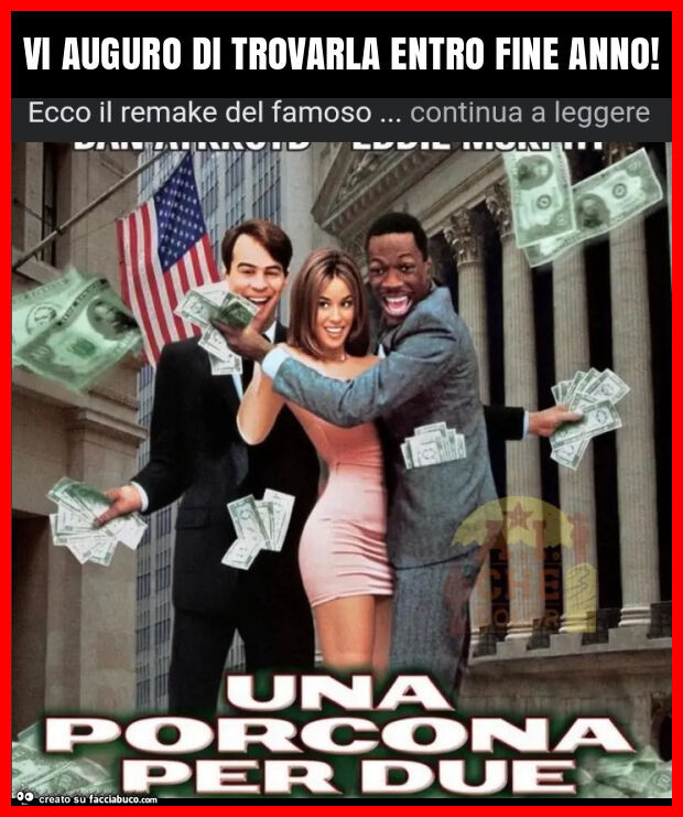 Vi aguro di trovarla entro fine anno