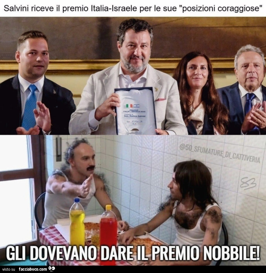 Gli dovevano dare il premio nobbile