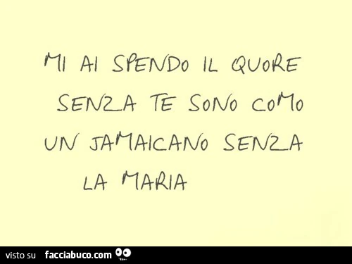Mi hai spento il cuore