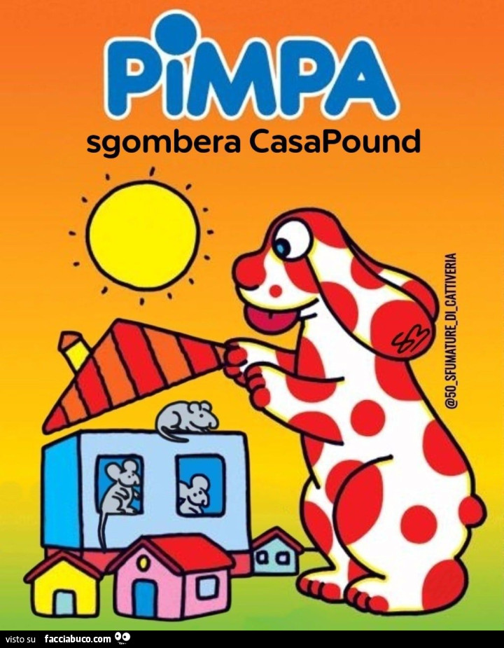 Pimpa sgombera CasaPound