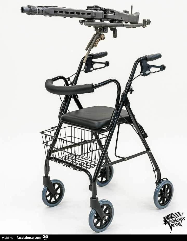 Deambulatore con arma automatica
