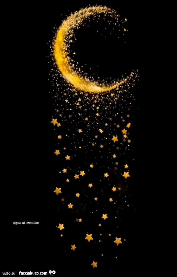 Luna pioggia di stelle