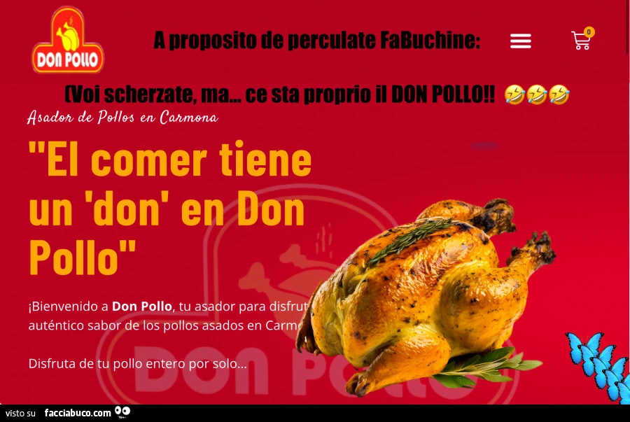 Don pollo: un nome ‘na garanzia internazionale, non solo facciabuchina! 🤣🤣🤣