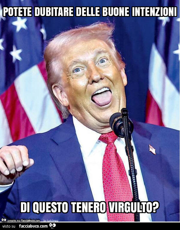 Potete dubitare delle buone intenzioni di questo tenero virgulto?