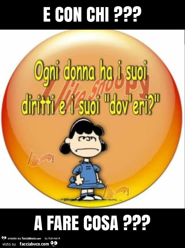 Diritti & Doveri delle Donne… E con chi? A fare cosa?