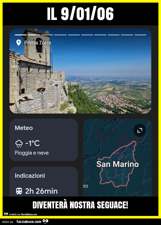 Il 9/01/06 diventerà nostra seguace