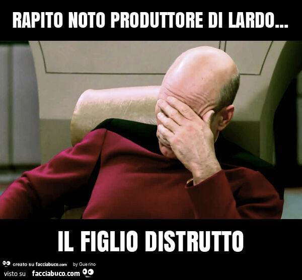 Rapito noto produttore di lardo… il figlio distrutto