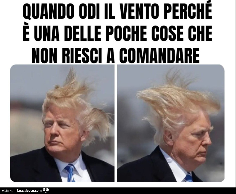 Quando odi il vento perché è una delle poche cose che non riesci a comandare
