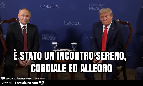 È stato un incontro sereno, cordiale ed allegro
