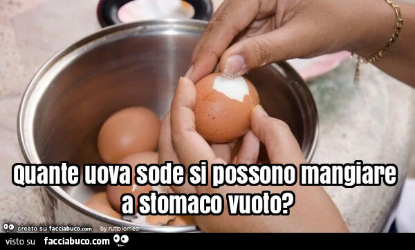 Quante uova sode si possono mangiare a stomaco vuoto?