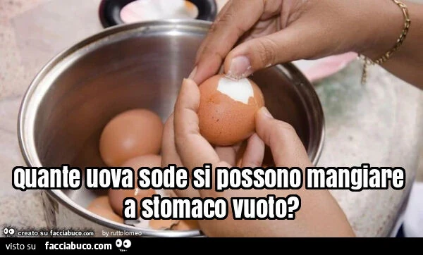 Quante uova sode si possono mangiare a stomaco vuoto?