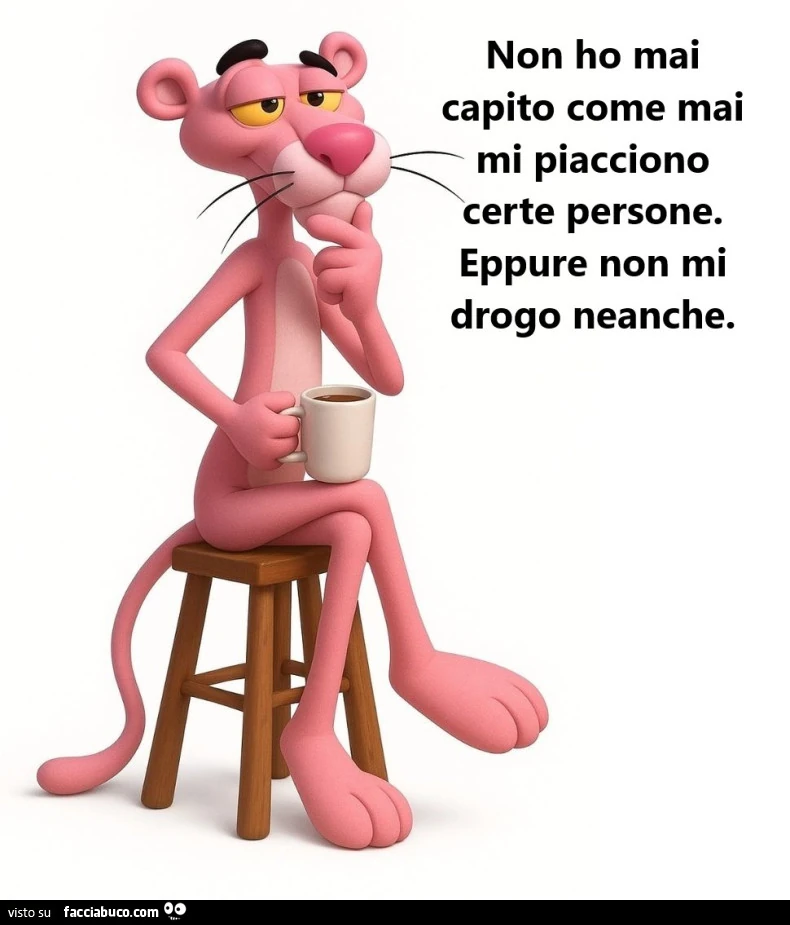 Non ho mai capito come mai mi piacciono certe persone. Eppure non mi drogo neanche