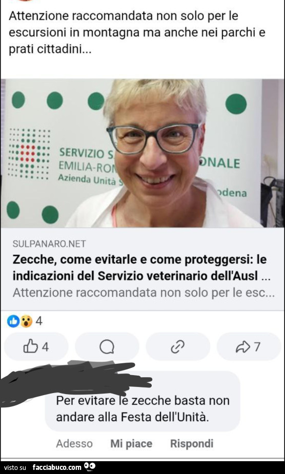 Evitare le zecche