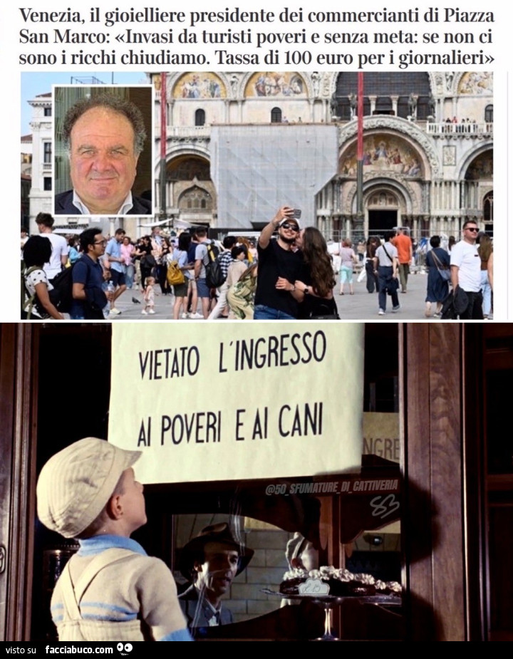 Vietato l'ingresso ai poveri