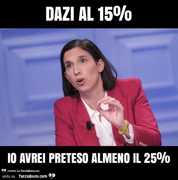 Dazi al 15% io avrei preteso almeno il 25