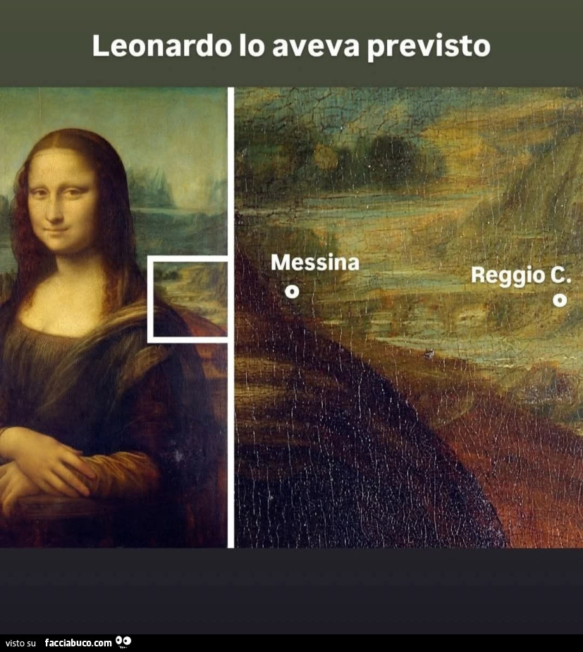 Leonardo l'aveva previsto gioconda ponte Messina Reggio Calabria
