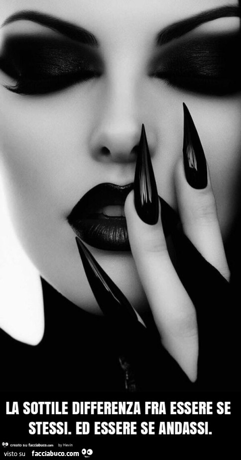 La sottile differenza fra essere se stessi. Ed essere se andassi