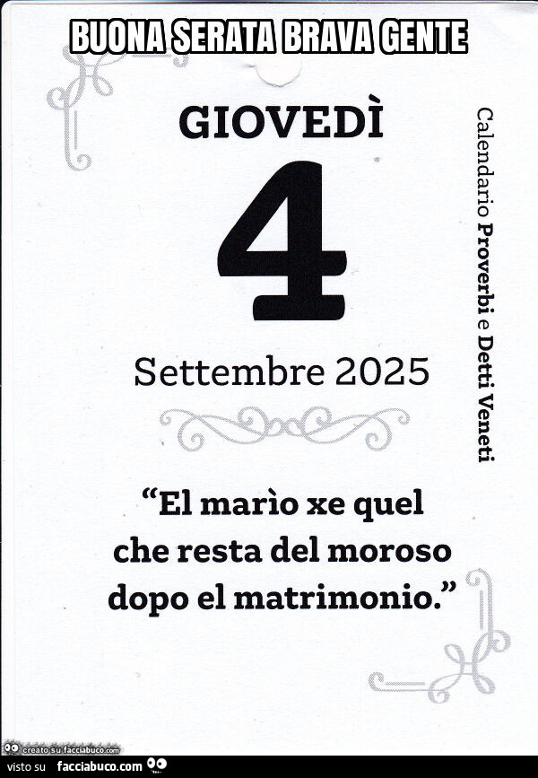 El marìo xe quel che resta del moroso dopo el matrimonio