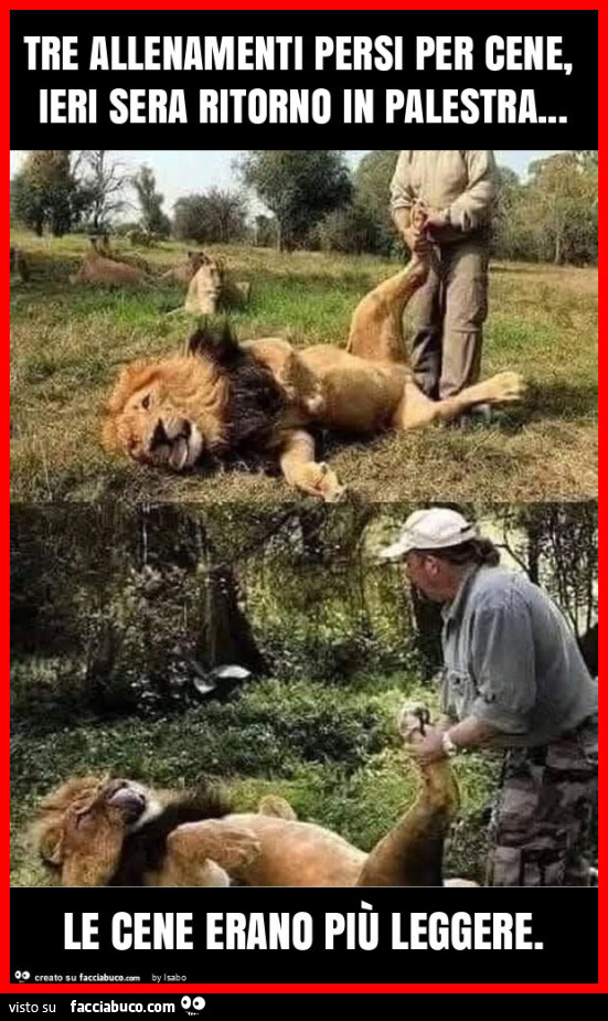 Tre allenamenti persi per cene, ieri sera ritorno in palestra&hellip; le cene erano più leggere