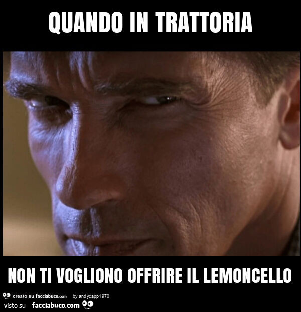Quando in trattoria non ti vogliono offrire il lemoncello
