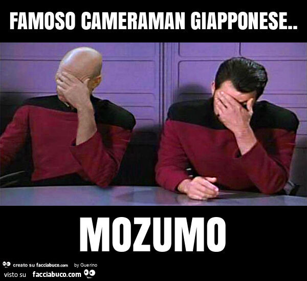 Famoso cameraman giapponese. Mozumo