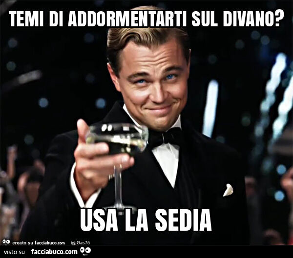 Temi di addormentarti sul divano? Usa la sedia