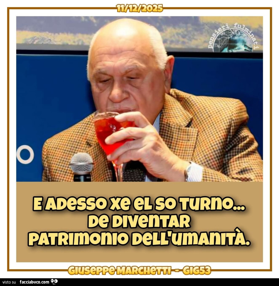 Nordio, spritz, patrimonio dell'umanità