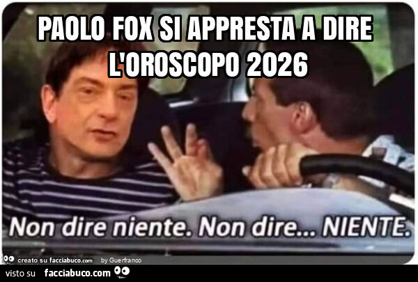 Paolo fox si appresta a dire l'oroscopo 2026