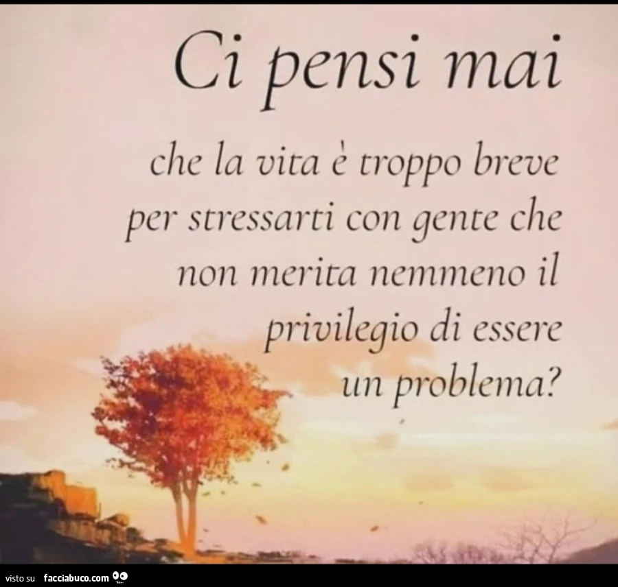 La Vita è breve, meglio non stressarsi piudi tanto