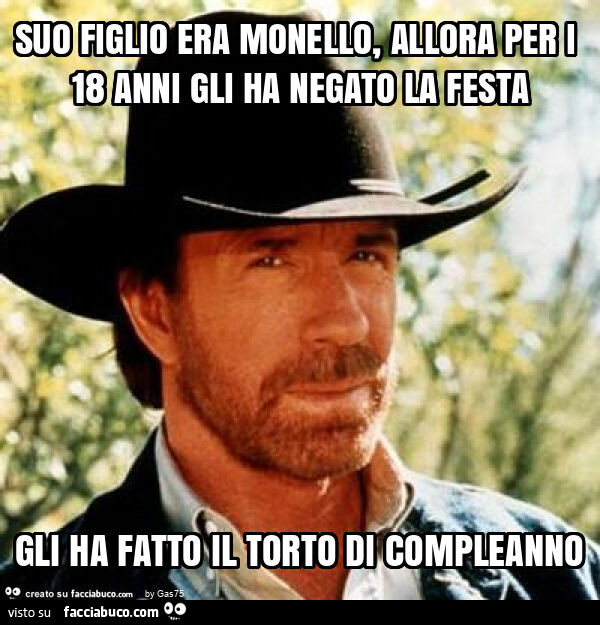 Suo figlio era monello, allora per i 18 anni gli ha negato la festa gli ha fatto il torto di compleanno