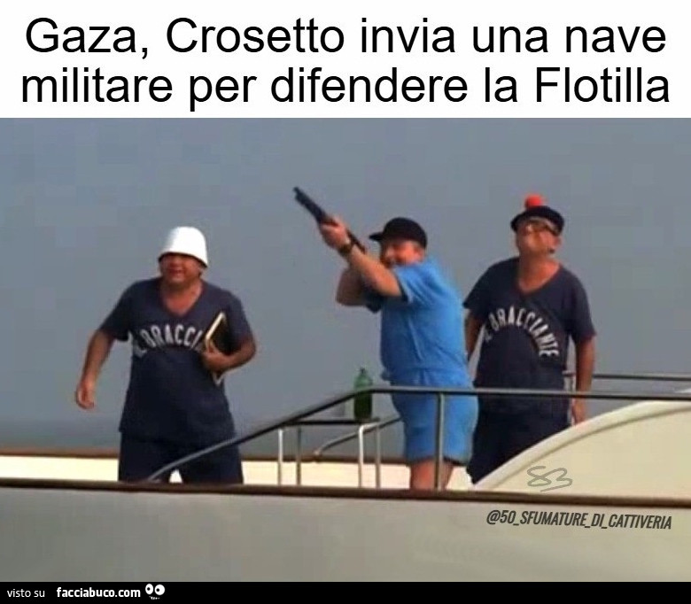 Crosetto invia una nave militare per difendere la Flotilla