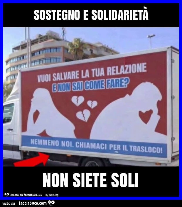 Sostegno e solidarietà non siete soli