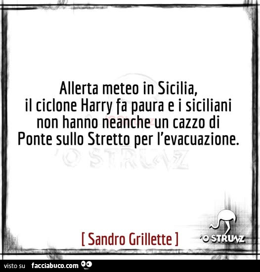 Allerta meteo in sicilia, il ciclone harry fa paura e i siciliani non hanno neanche un cazzo di ponte sullo stretto per l'evacuazione